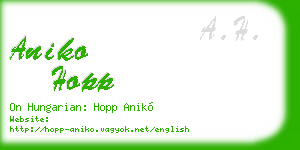 aniko hopp business card